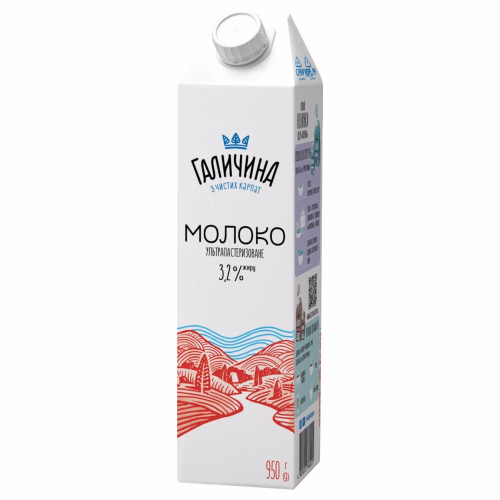 Галичина Молоко ТGA 3,2% 950г