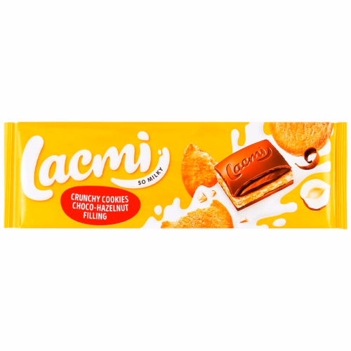 ШОКОЛАД Lacmi молочний з шок-горіх начта печивом 265г
