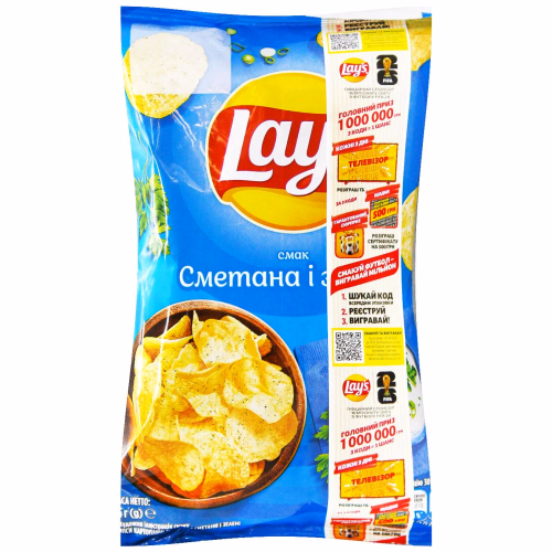 Чипси Lay's зі сметана зелень 25г