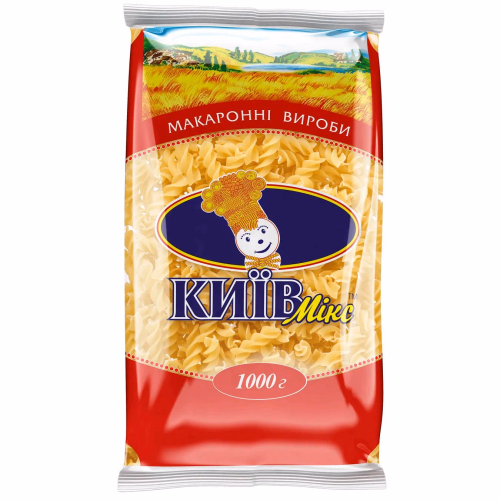 Макаронні вироби Київ Мікс 1 кг Спіральки