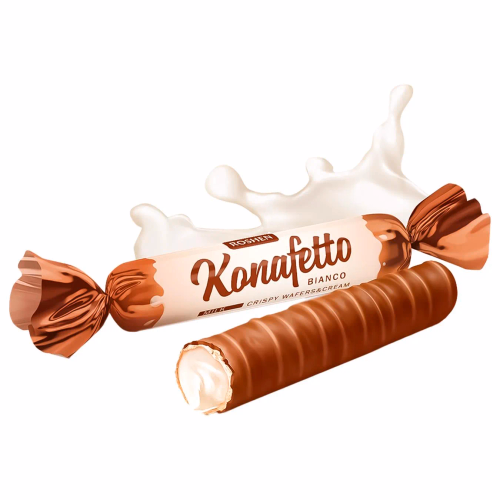 Вафельні трубочки глазуровані KONAFETTO blanc Roshen кг