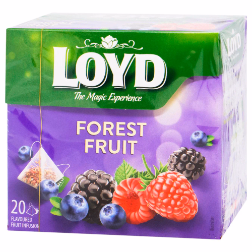 Чай фруктовий LOYD Forest Fruits з лісовими ягодами 40г (20 пірам)