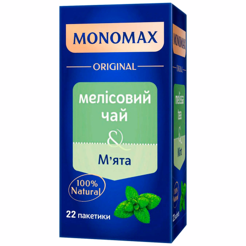 МОНОМАХ чай ф/п 22*12шт Мелісовий чай + М'ята