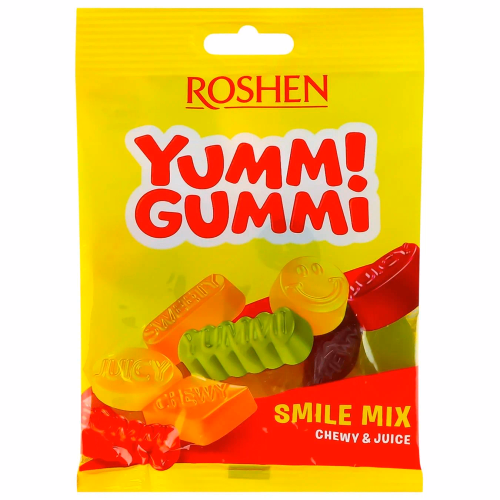 ЖЕЛЕЙНІ ЦУКЕРКИ Yummi Gummi Smile Mix 70г Roshen