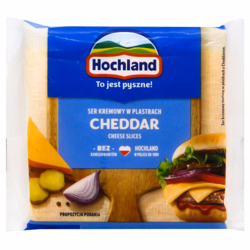 Hochland сир пл. 130г Чеддер (ломтики)