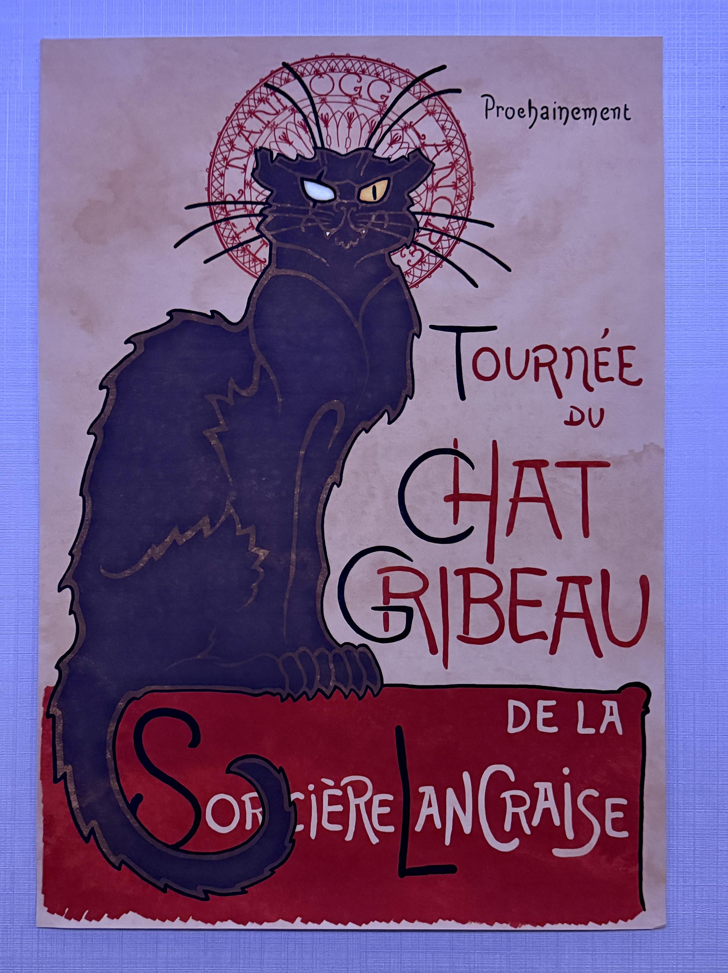 Discworld parody poster: Tournée du Chat Gribau de la Sorcière Lancraise