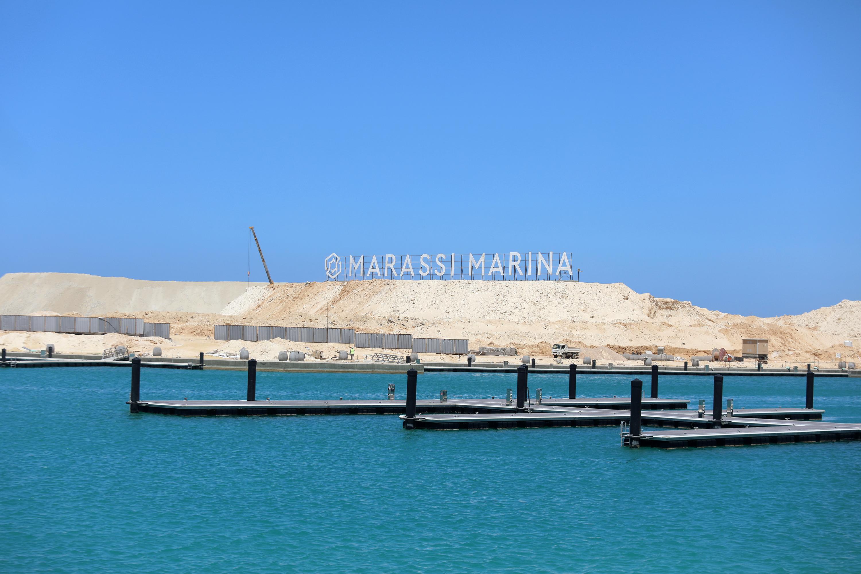 Construction of Marassi Marina Prefabricated Aluminium Pontoons