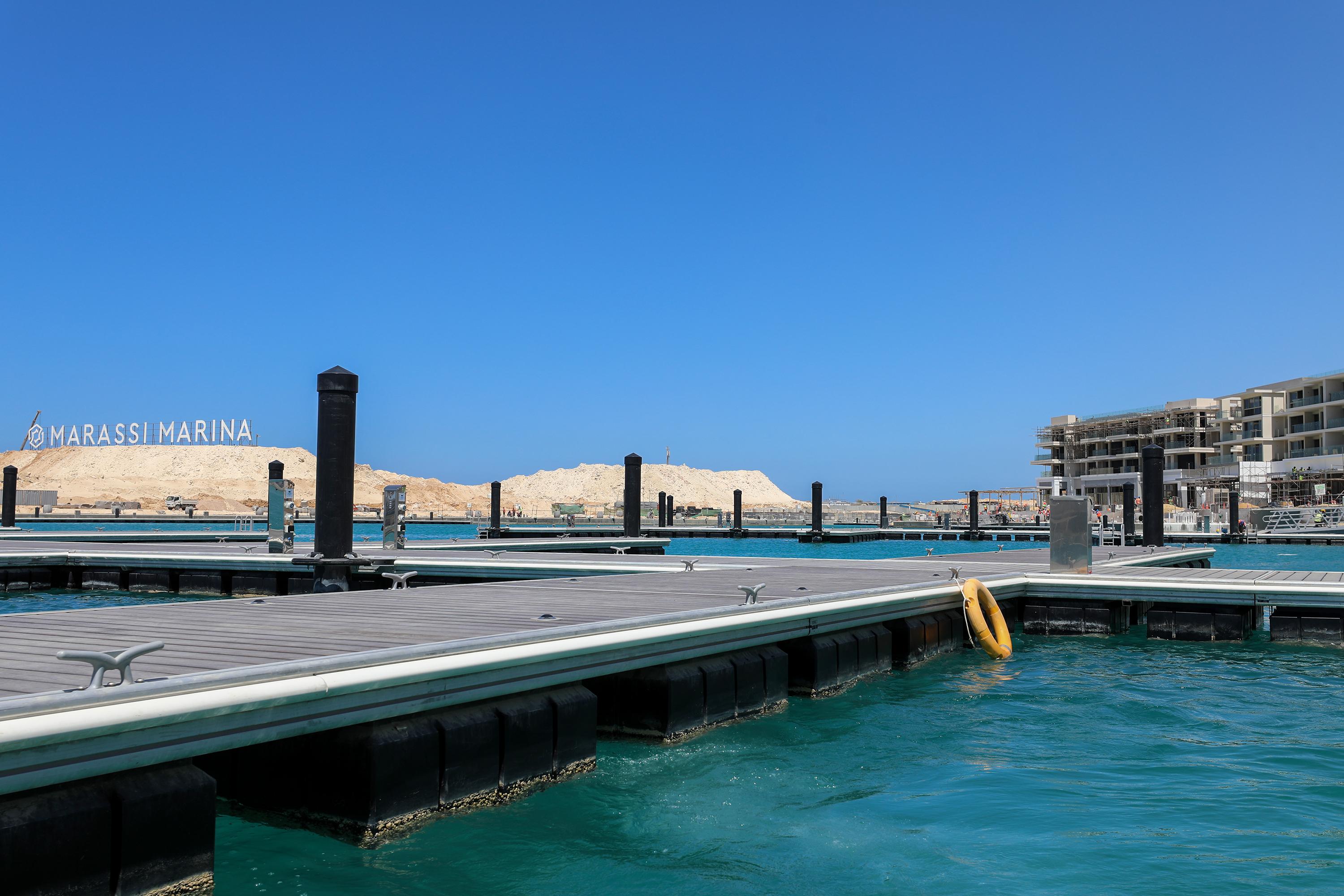 Construction of Marassi Marina Prefabricated Aluminium Pontoons