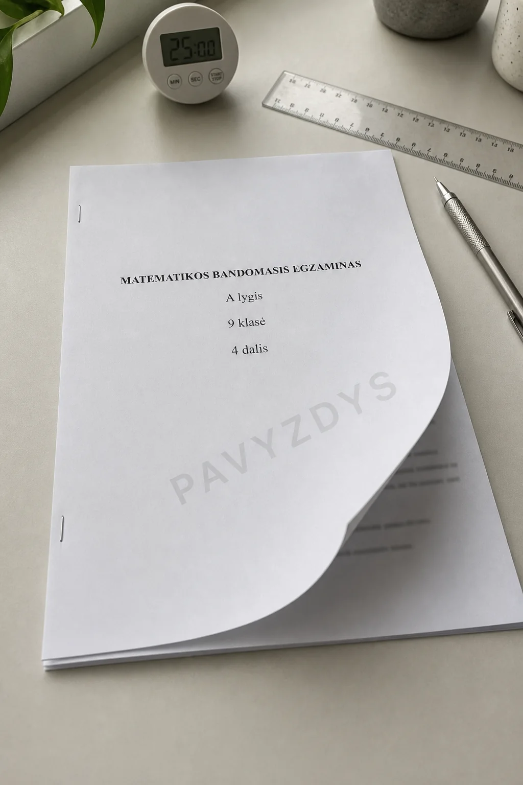 Matematikos bandomasis egzaminas A lygis | 9 klasė | 4 dalis