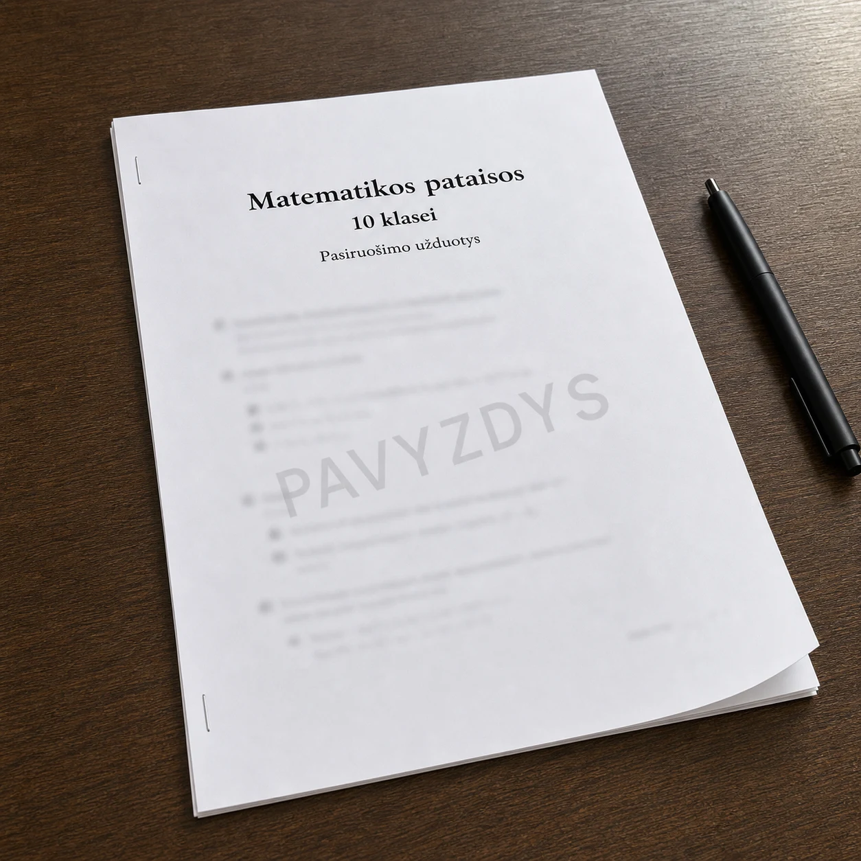 Matematikos pataisos 10 klasei, individuali pamoka