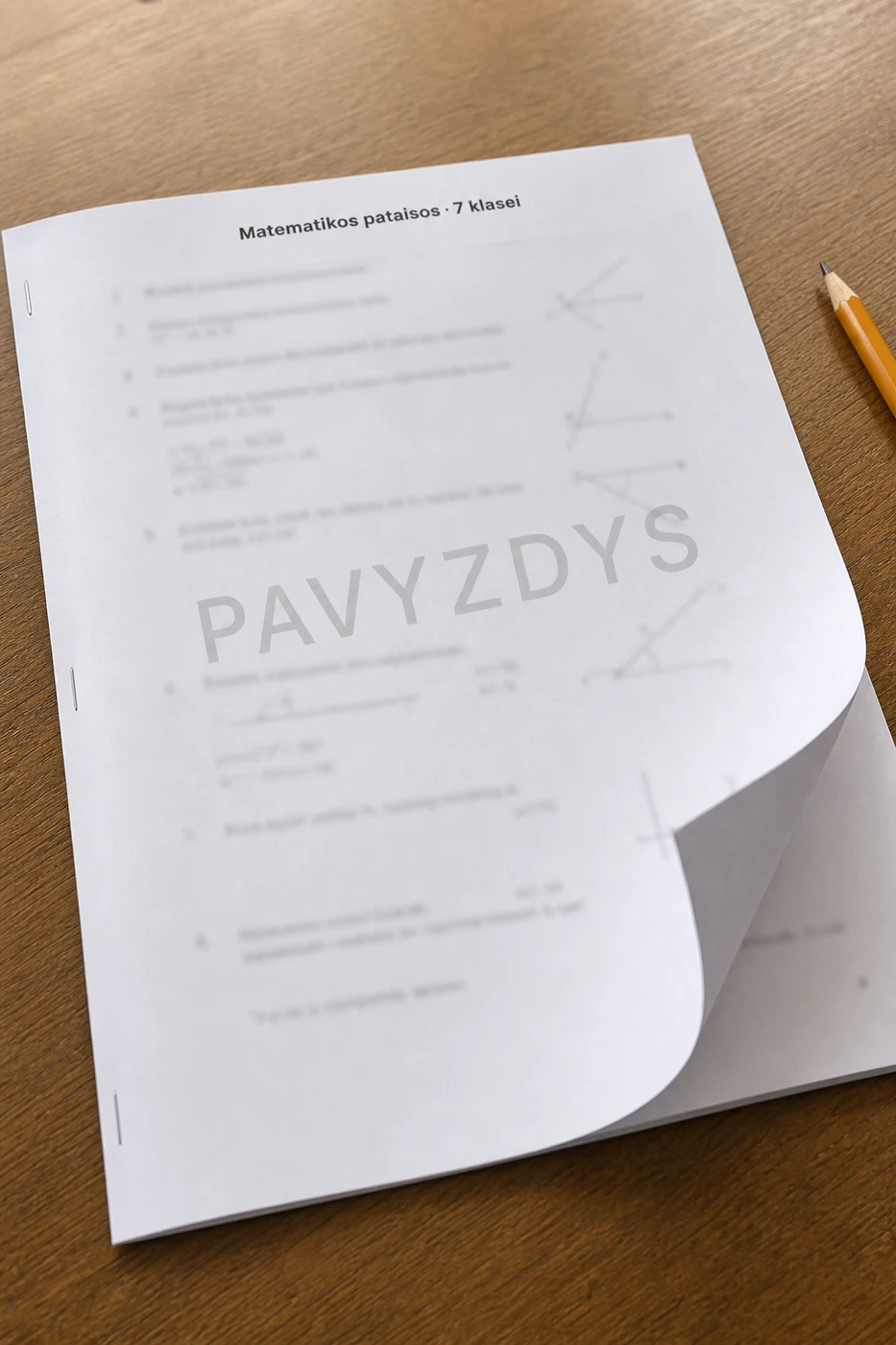 Matematikos pataisos 7 klasei, individuali pamoka