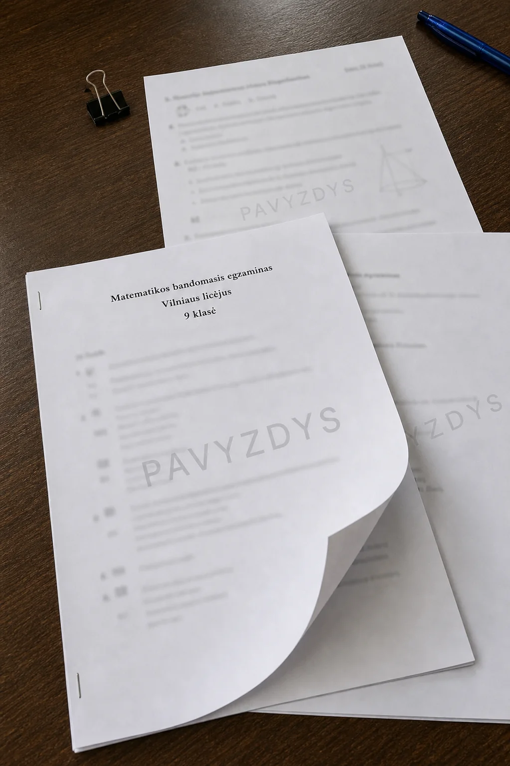 Matematikos bandomasis egzaminas į Vilniaus licėjų | 9 klasė