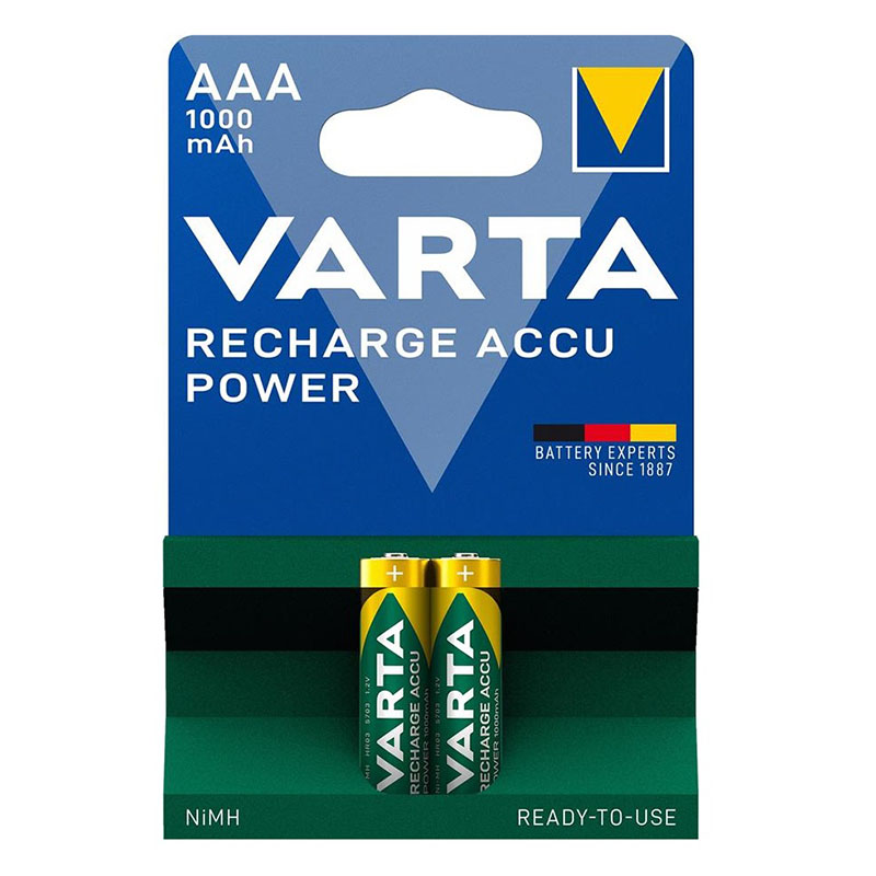 Акумулятор ААА 1000 мАг, NI-MH, Power, 2 шт. Varta (05703301402)