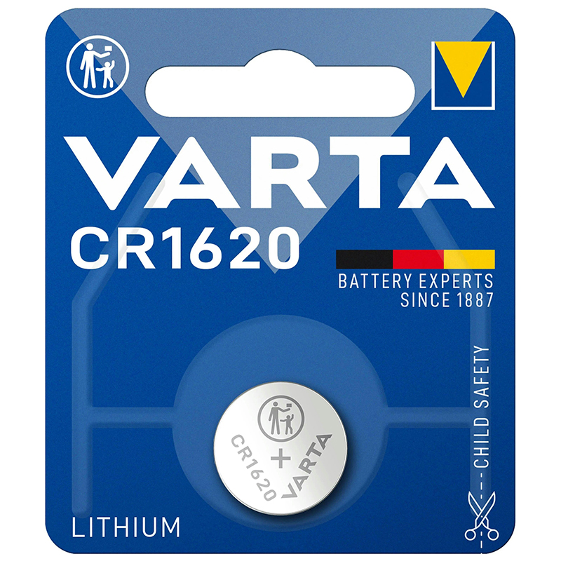 Батарейка CR1620 літієва, блістер, 1 шт. Varta (06620101401)