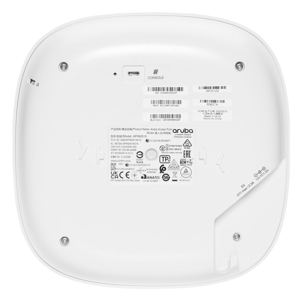 Точка доступу Instant On AP25 (RW) 4x4 Wi-Fi 6 AP R9B28A