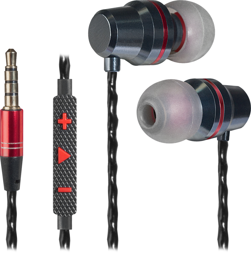 Гарнітура для смартфонів Defender Tanto чорно-сіра, кабель 1,2 м
