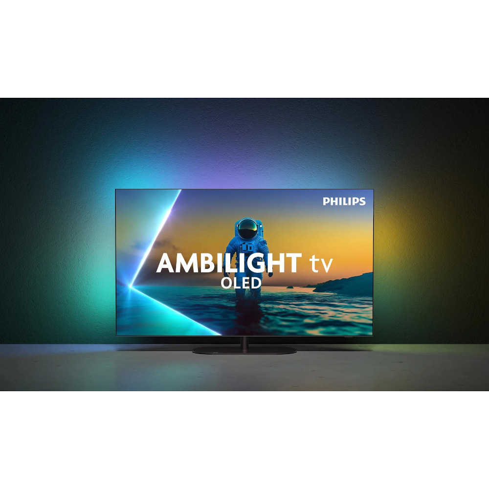 Телевізор 55", OLED, 120 Гц, VRR 144Hz, 1500 кд/м2 , ОС Google TV,Ambilight, 4/32 ГБ, звук 70 Вт  55OLED820/12