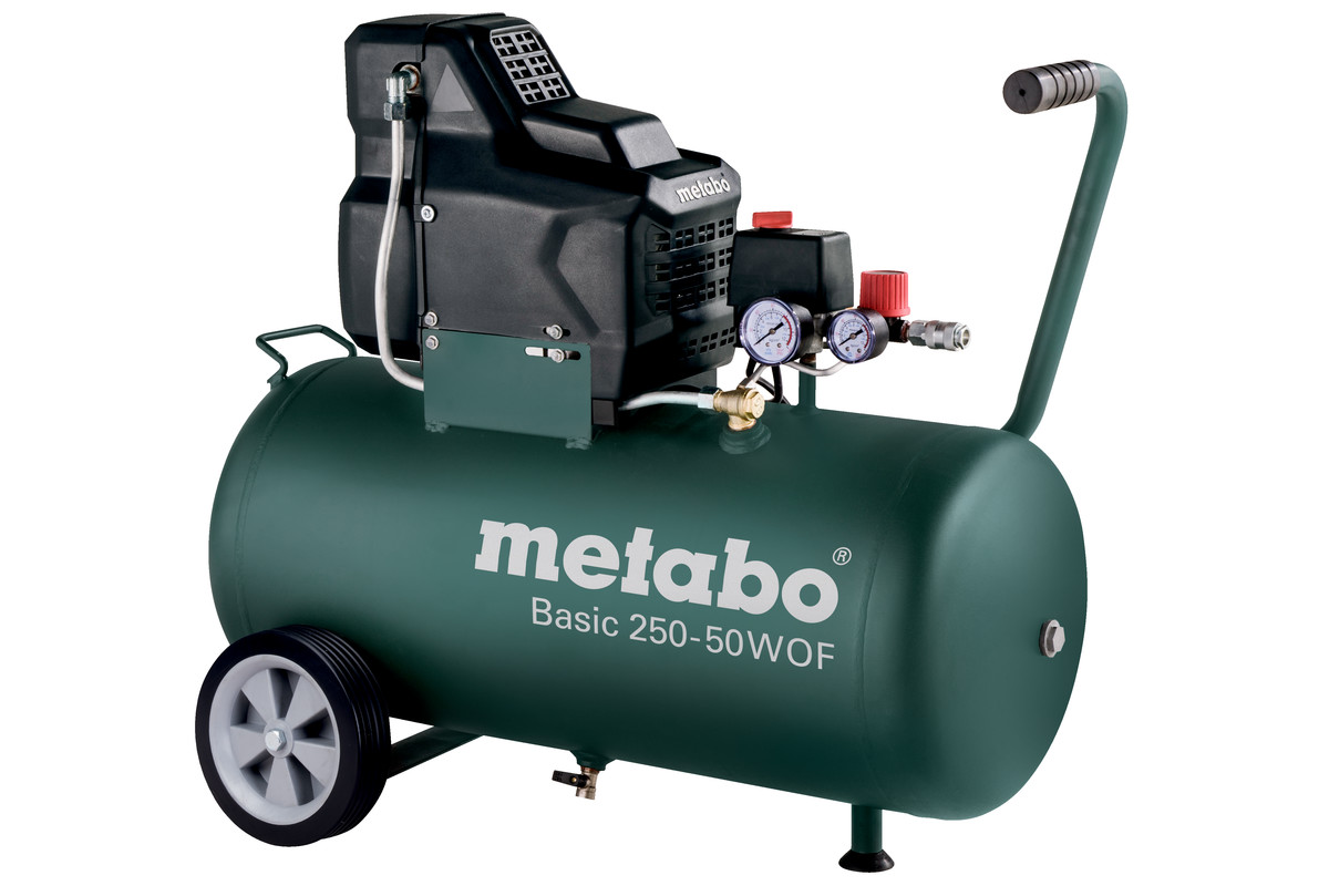 Компресор повітряний Basic 250-50 W OF, 1500Вт, 50л, 120л/хв, 8бар Metabo (601535000)