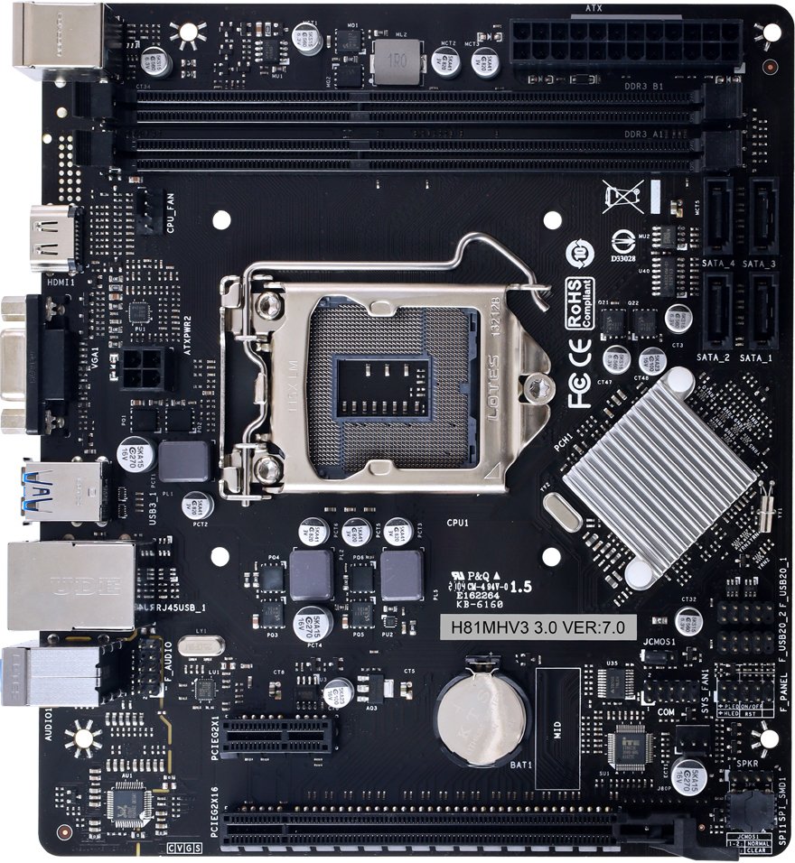 Материнская плата H81MHV3 Biostar (H81M-E33 MSI)