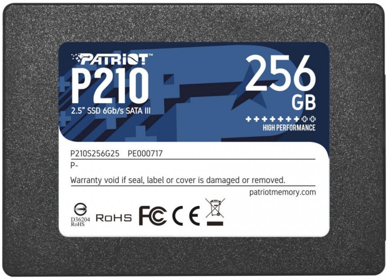 Накопичувач SSD P210 256GB, 2.5", SATA  Patriot (P210S256G25)