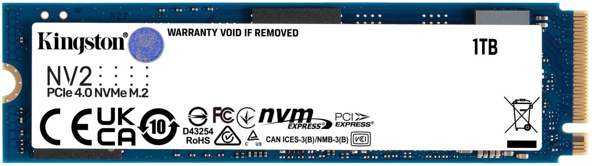 Накопичувач SSD NV2 1TB, M.2, PCIe 4.0 Kingston (SNV2S/1000G)