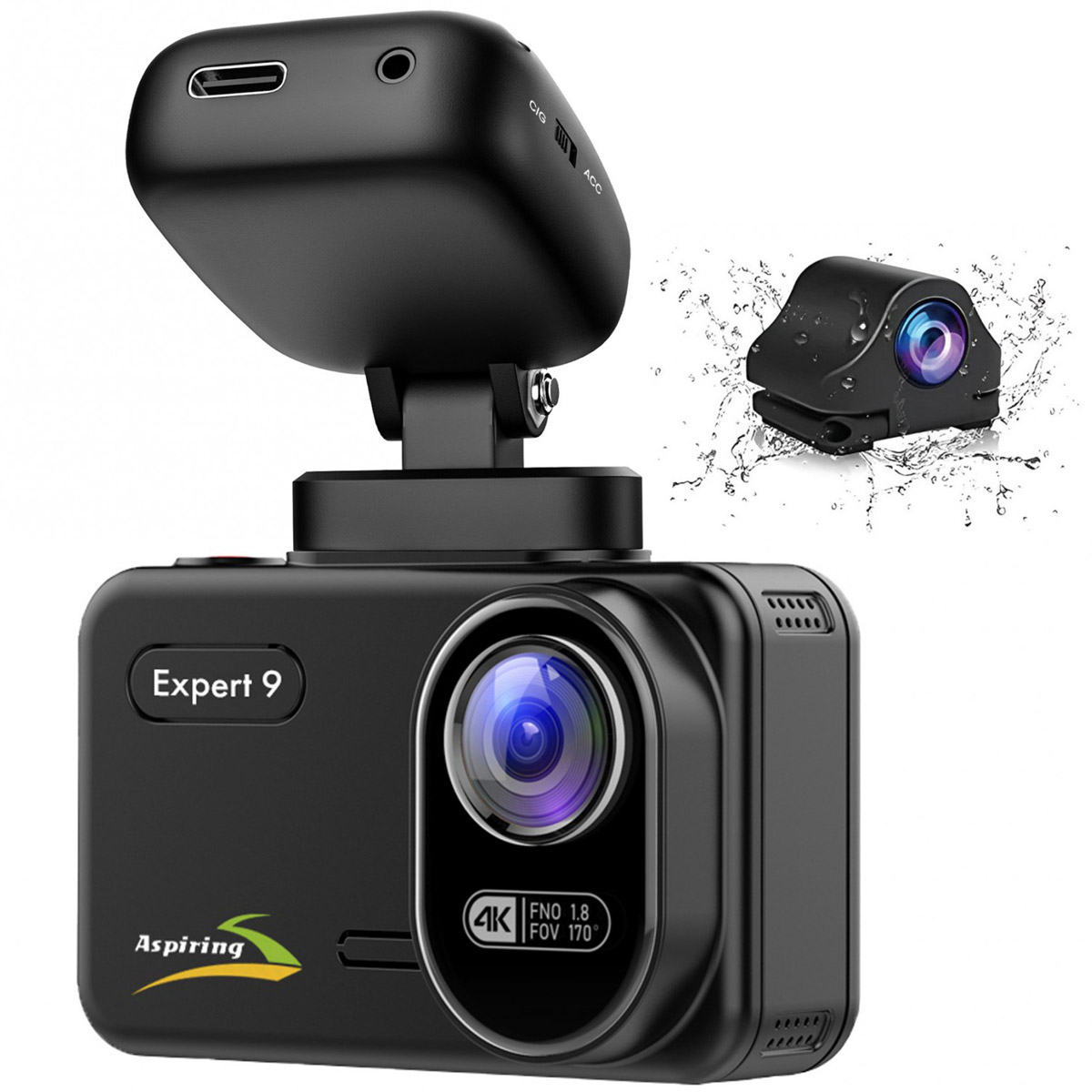 Відеореєстратор Aspiring Expert 9 Speedcam, WI-FI/GPS/2K/2 camers