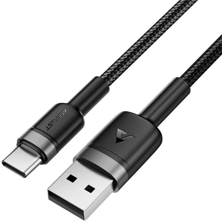 Кабель USB 2.0 AM-Type-C M, 1.2 м, 60W aluminum alloy Black, C22-04 Acefast