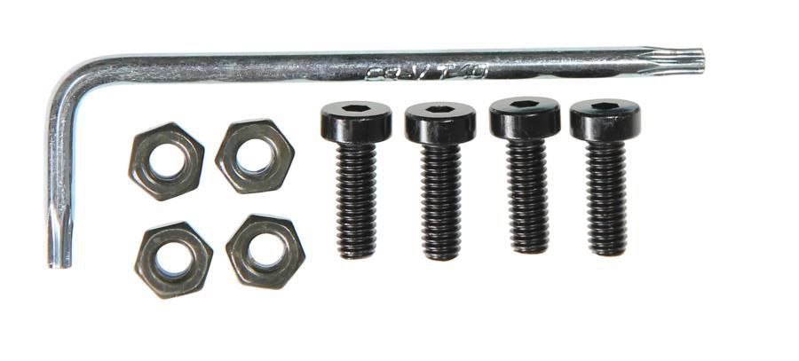 Set of screws with nut