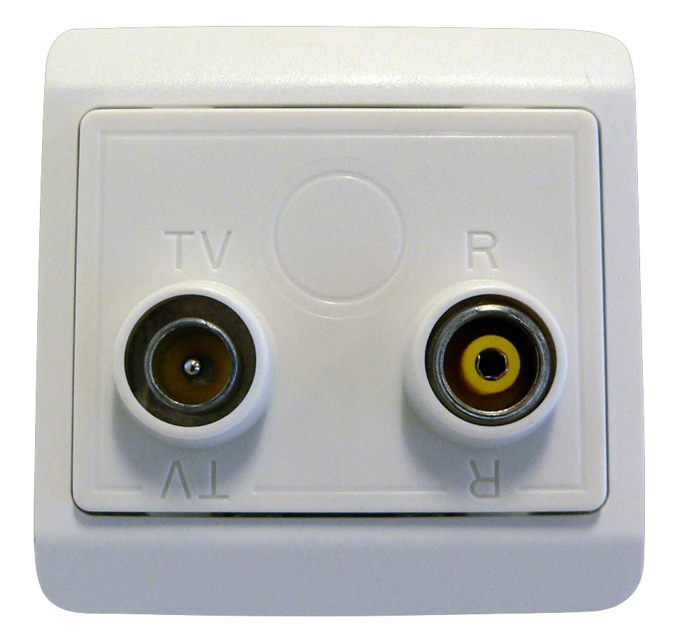 Wall outlet Odin T0B white