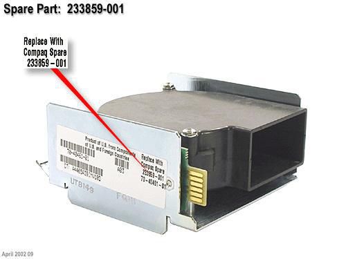 Fan assembly for HSV110 