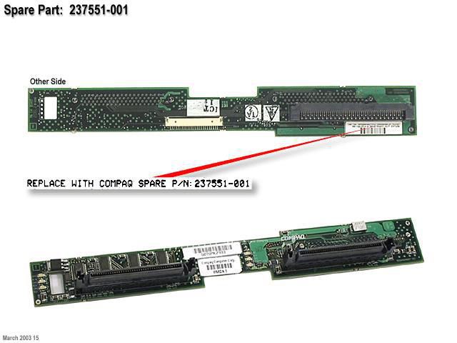 SCSI backplane board for 