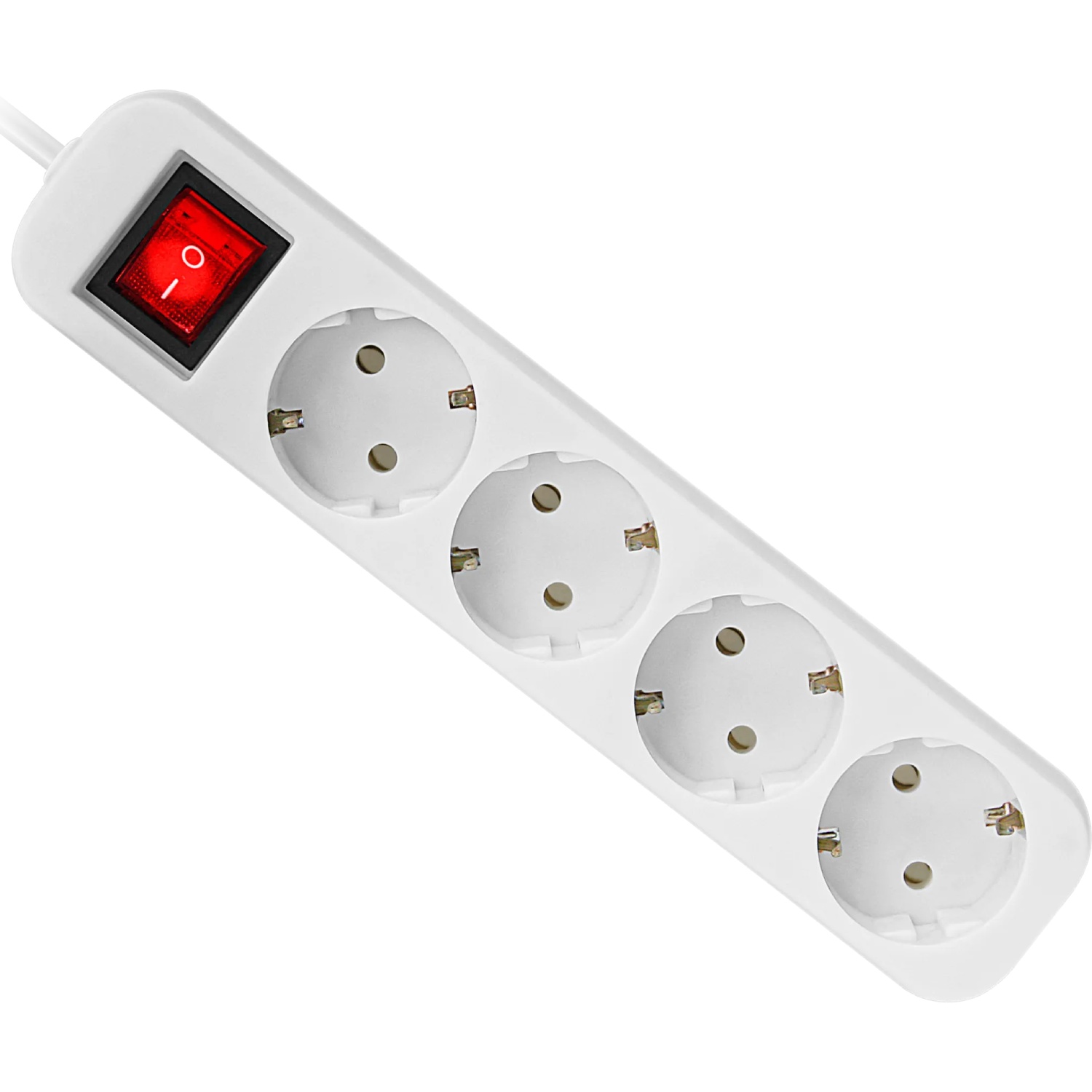 Power filtr 1.8м Defender S418, 4 розетки, з вимикачем, заземленням