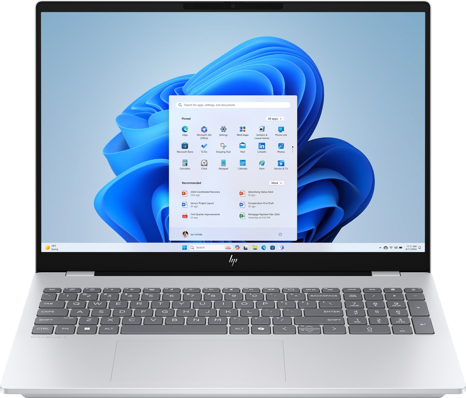 HP OmniBook 7 16-az0007ua 16" 2K IPS ,300n/Core 5-210H (4.8)/16Gb/SSD512Gb/Intel Gr/Підсв/Win11H