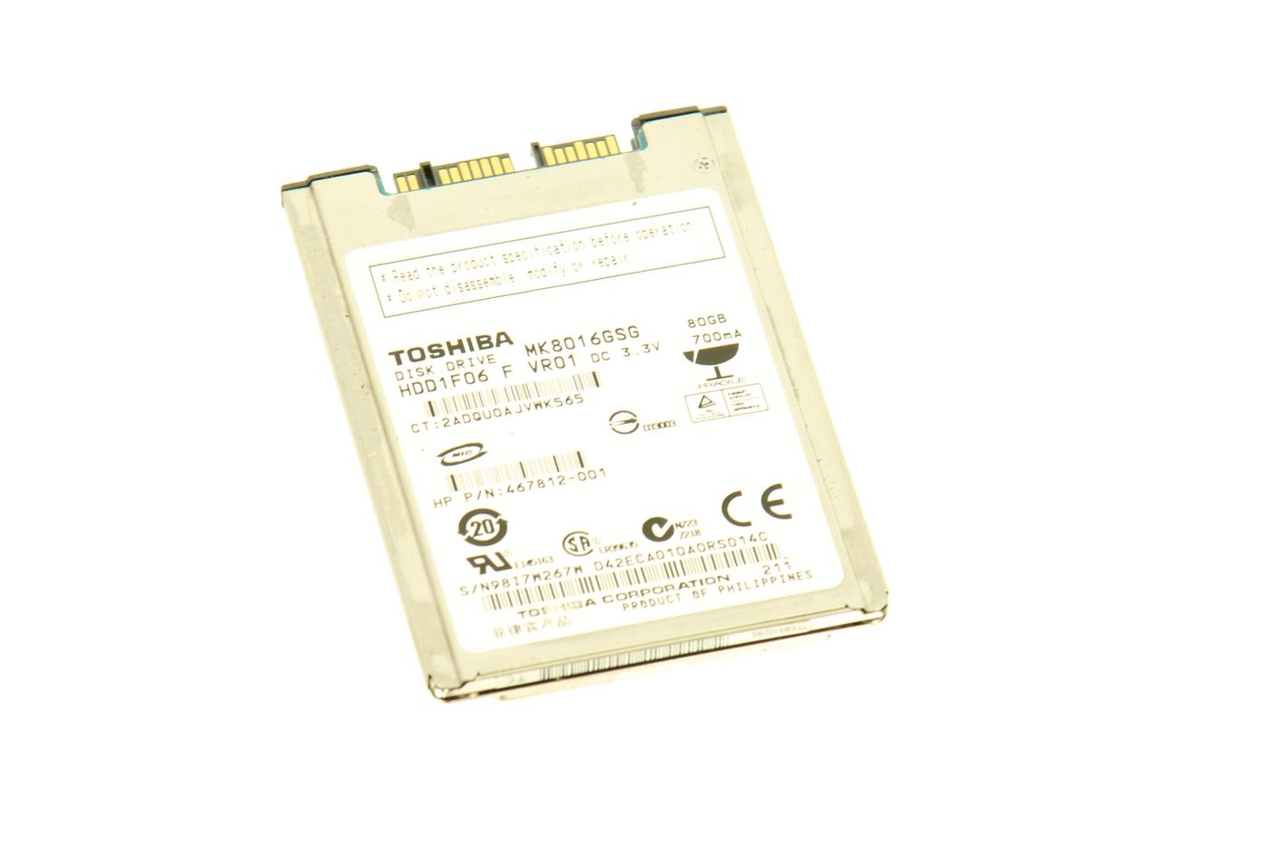 SSD 1,8 80GB Sata2 3Gbs