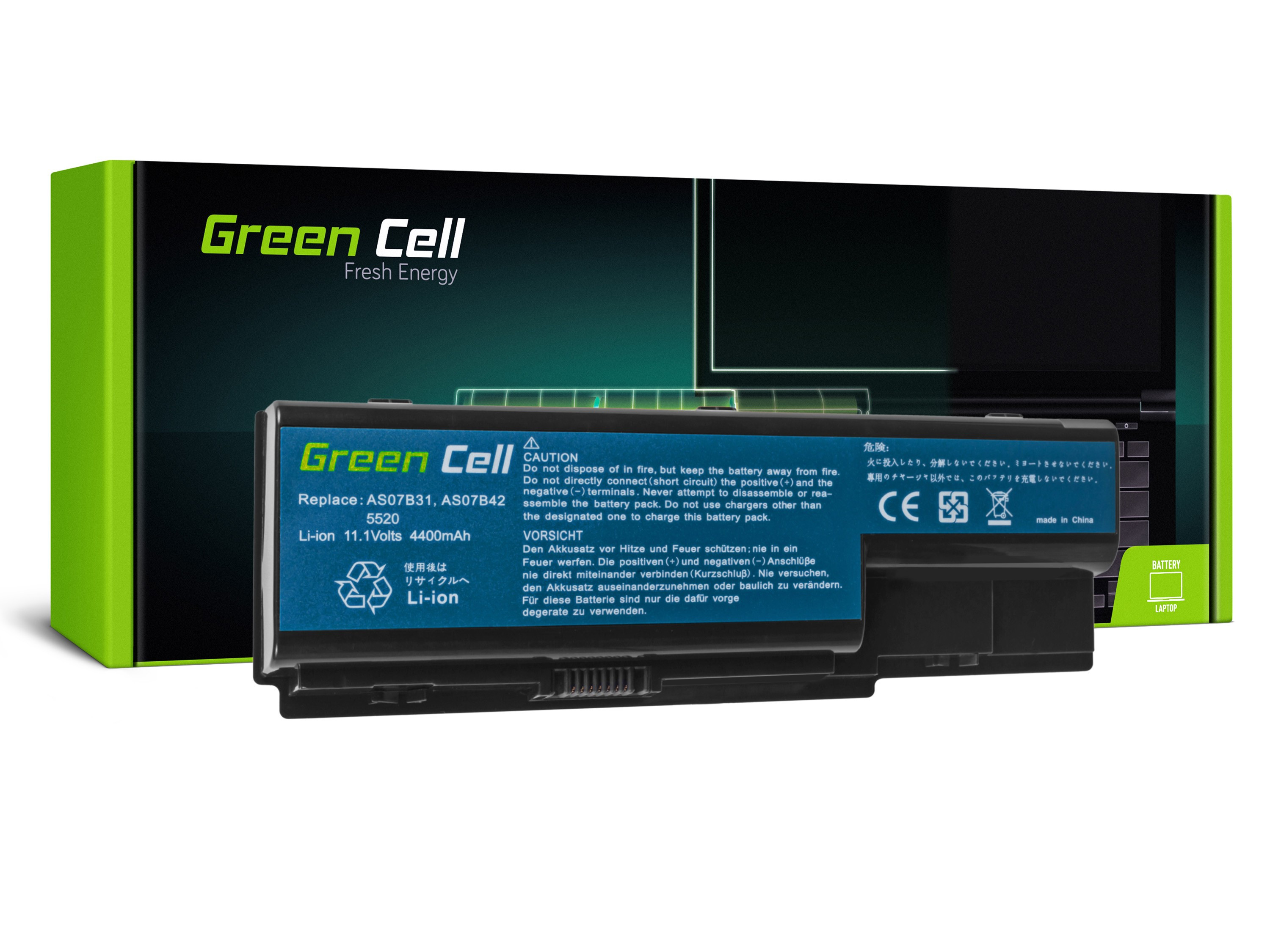 Green Cell Battery AS07B31 AS07B41 AS07B51 for Acer Aspire 5220 5520 5720 7720 7520 5315 5739 6930 5739G