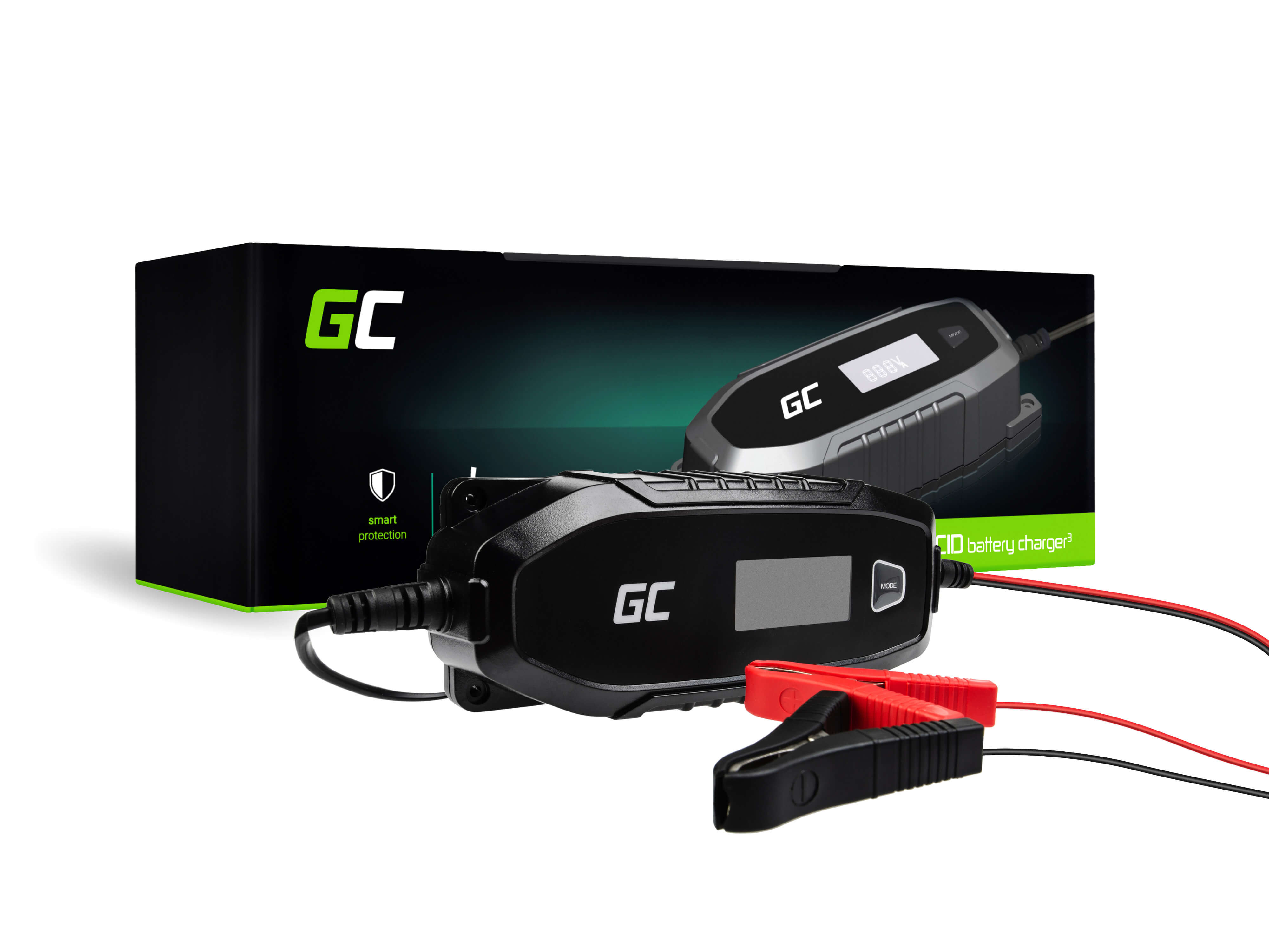 Charger Green Cell Battery charger for AGM, Gel and Lead Acid 6V / 12V (4A), ACAGM07
