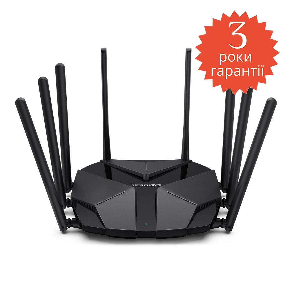 Бездротовий двосмуговий Wi‑Fi роутер AX6000 с порт ом WAN/LAN 2,5 Гбит/с Mercusys, MR90X
