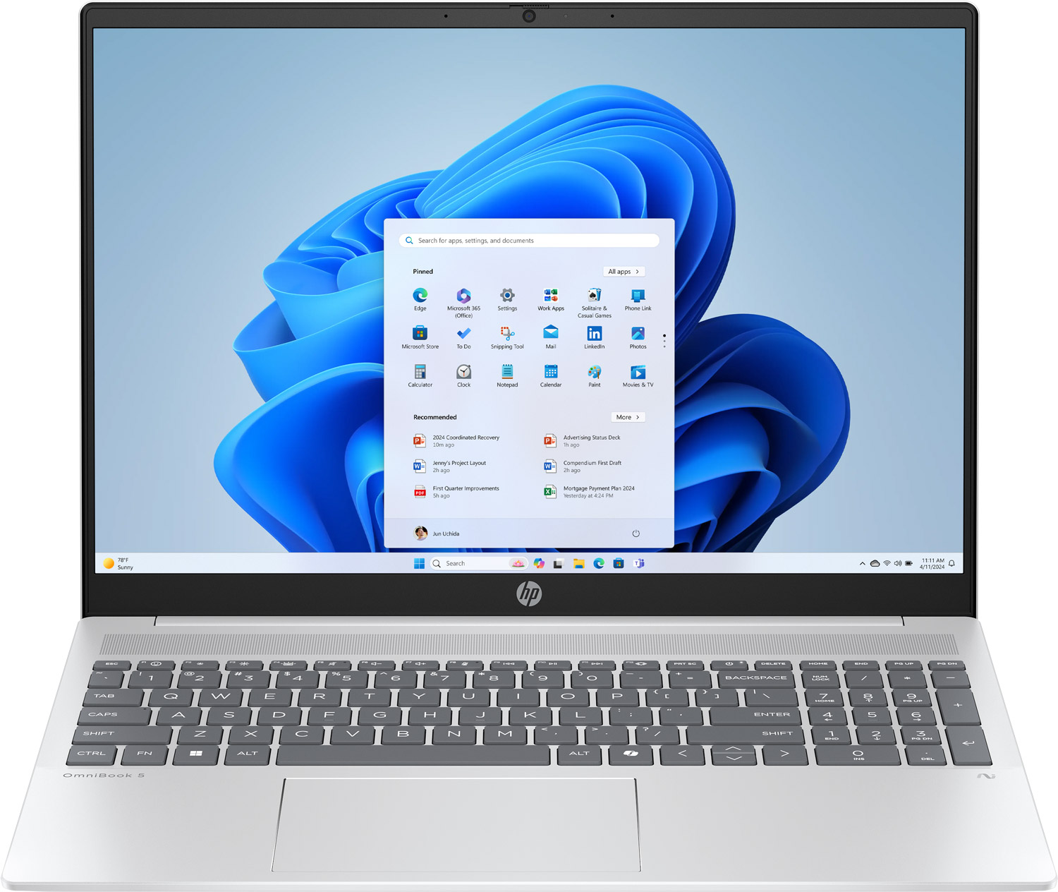 HP OmniBook 5 16-ag1015ua 16" 2K IPS, 300n/Ryzen AI 5-330 (4.5)/16Gb/SSD512Gb/Rad/Підсв/Win11H