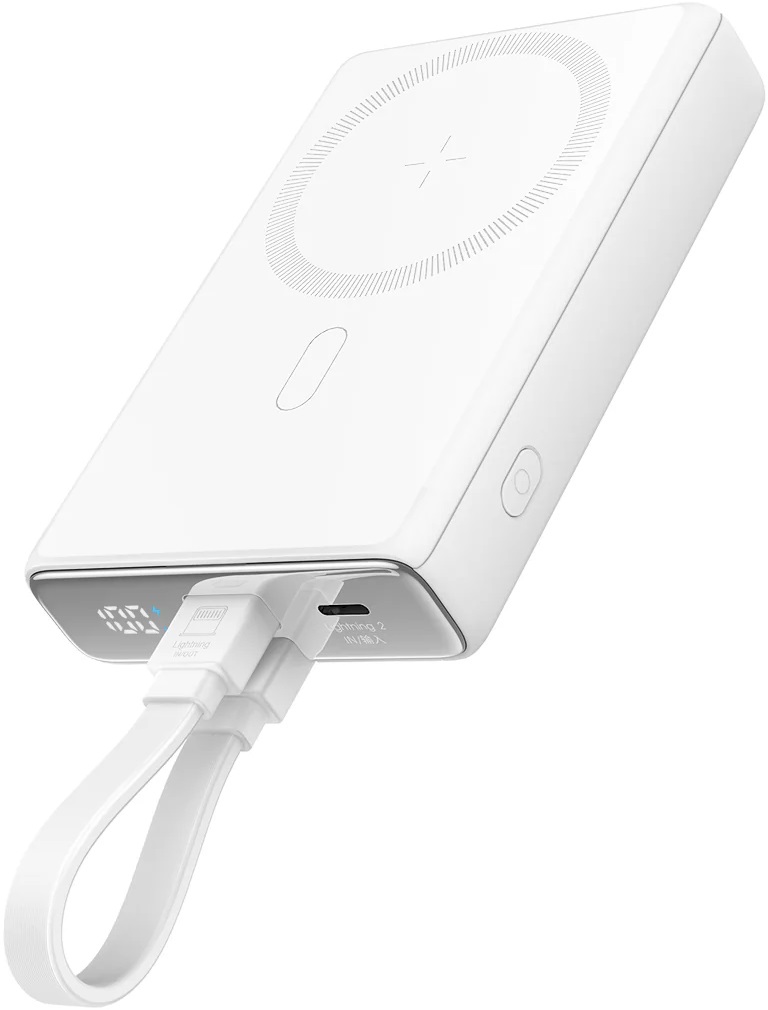 УМБ Joyroom Magnetic Wireless 10000mAh JR-PBM01 20W QC,  USB-C In/Out White
