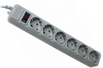 Power filtr 4.5м Gembird, 6 розеток, сірий