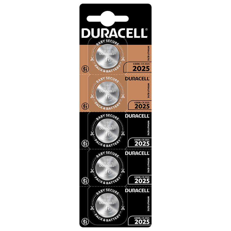 Батарейка DL2025-CR2025 літієва, DSN, блістер, 5 шт. Duracell (5010980)