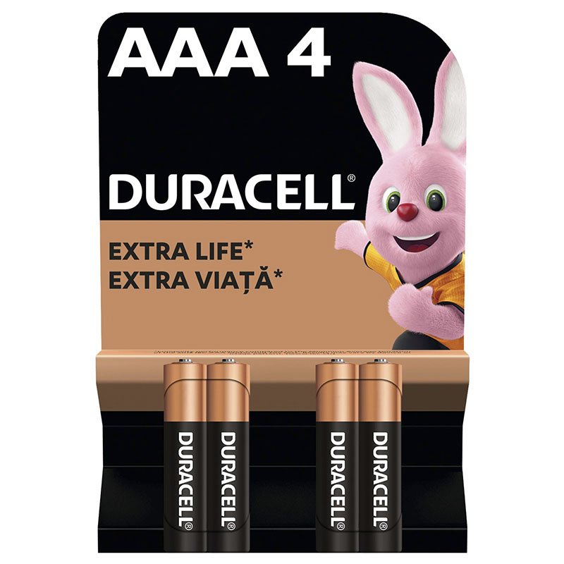 Батарейка LR03-АAA лужна, MN2400, блістер, 4 шт. Duracell (5014461/5005967/5014442)