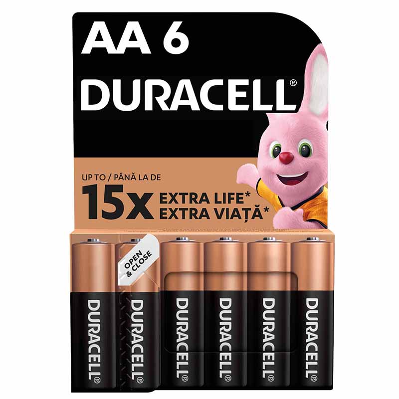 Батарейка LR06-АA лужна, MN1500, блістер, 6 шт. Duracell (5016888/5007757/5014443)