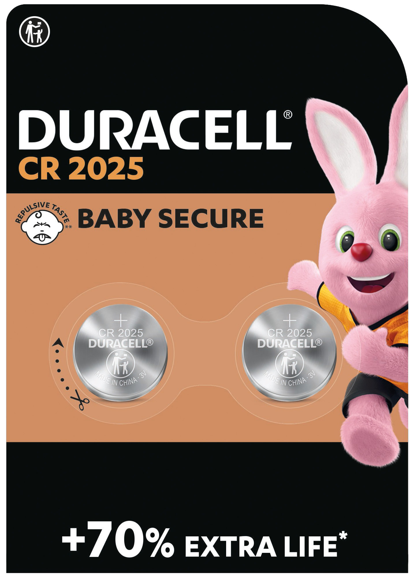 Батарейка DL2025-CR2025 літієва, DSN, блістер, 2 шт. Duracell (5019686/5018073/5017621/5014805)