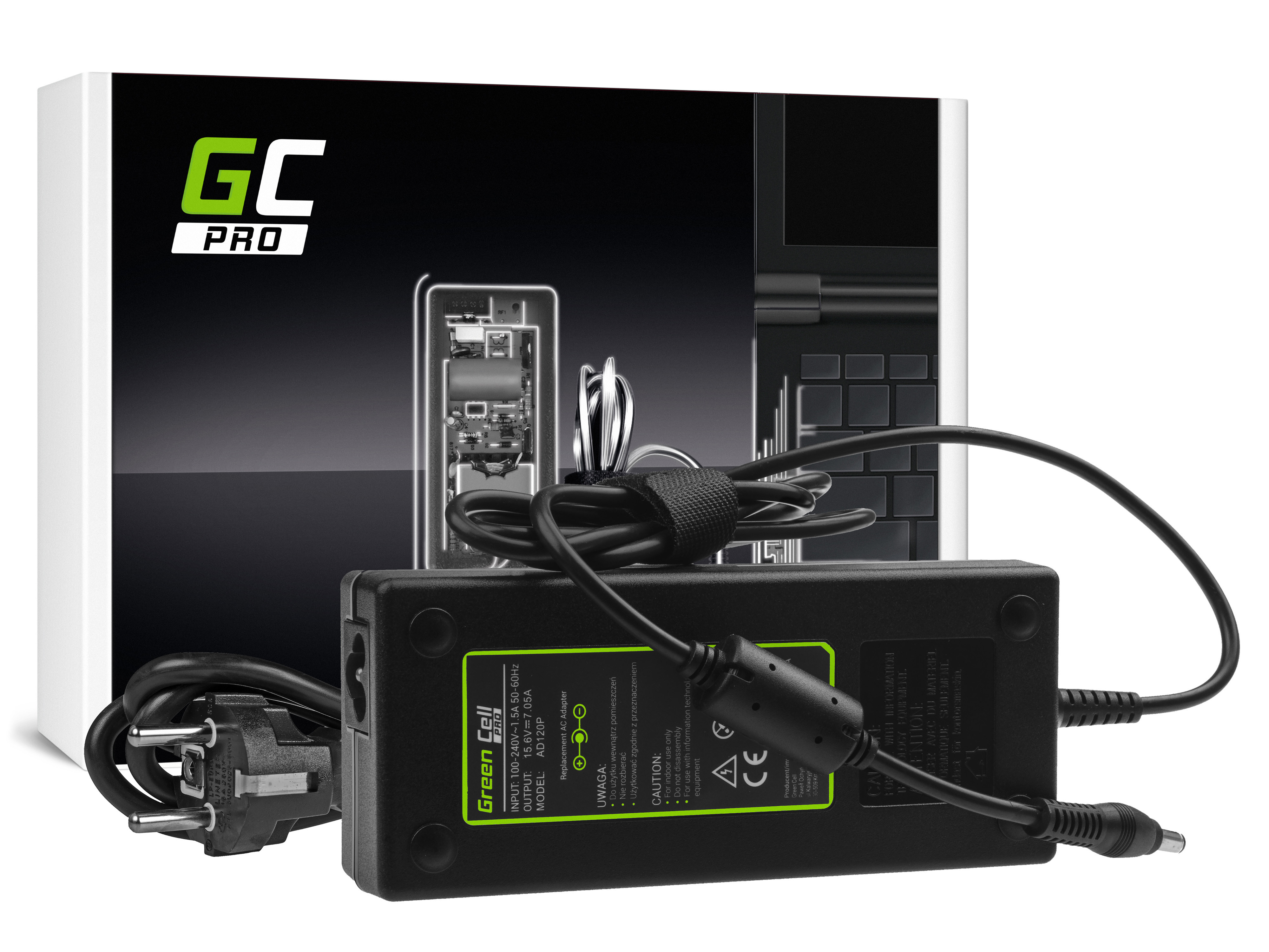 Green Cell PRO Charger / AC Adapter 15.6V 7.05A 110W for Panasonic ToughBook CF-19 CF-29 CF-30 CF-31 CF-51 CF-52 CF-53 CF-74