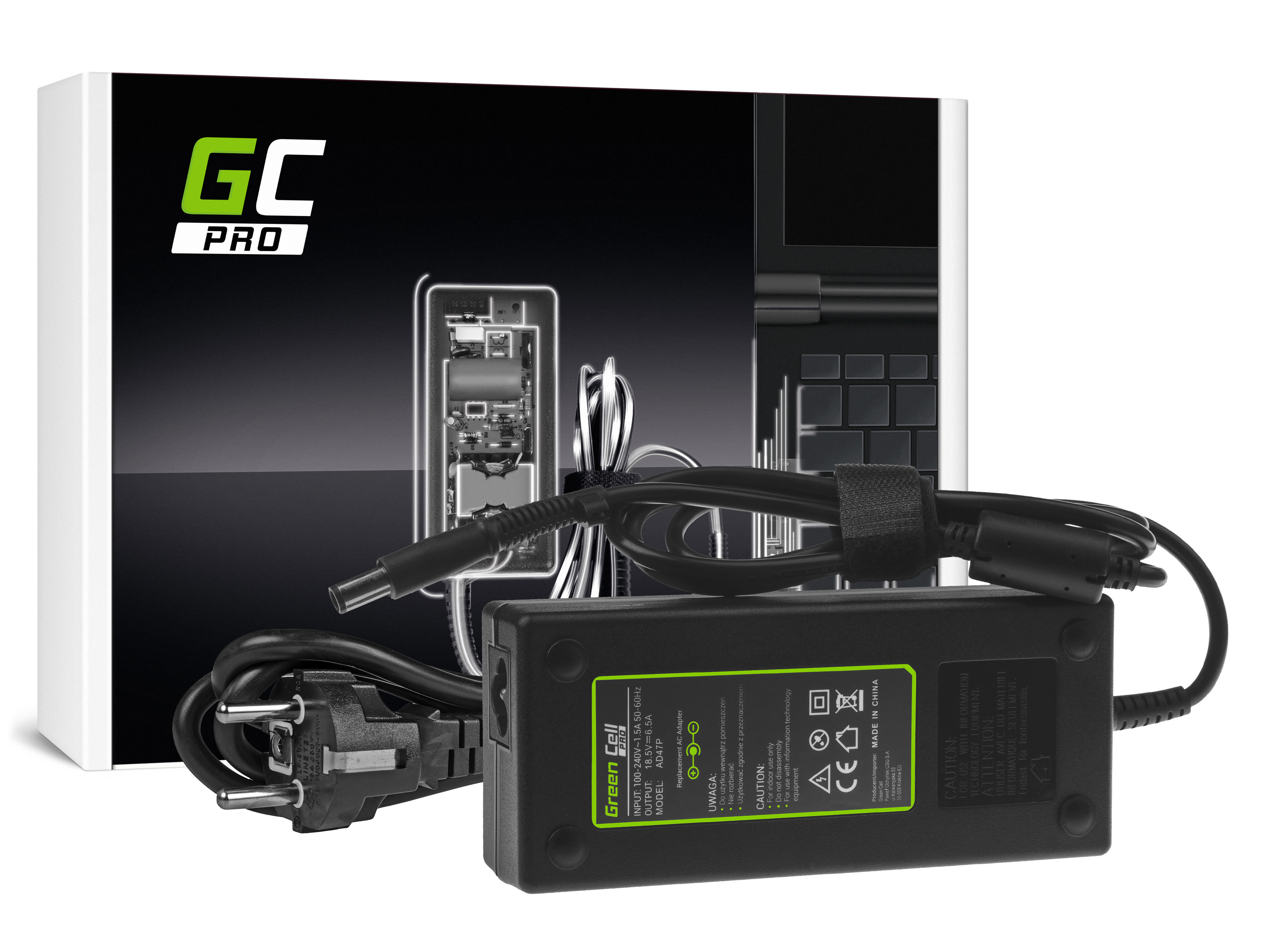 Green Cell PRO Charger / AC Adapter 18.5V 6.5A 120W for HP Compaq 6710b 6730b 6910p nc6400 nx7400 EliteBook 2530p 6930p 8530p
