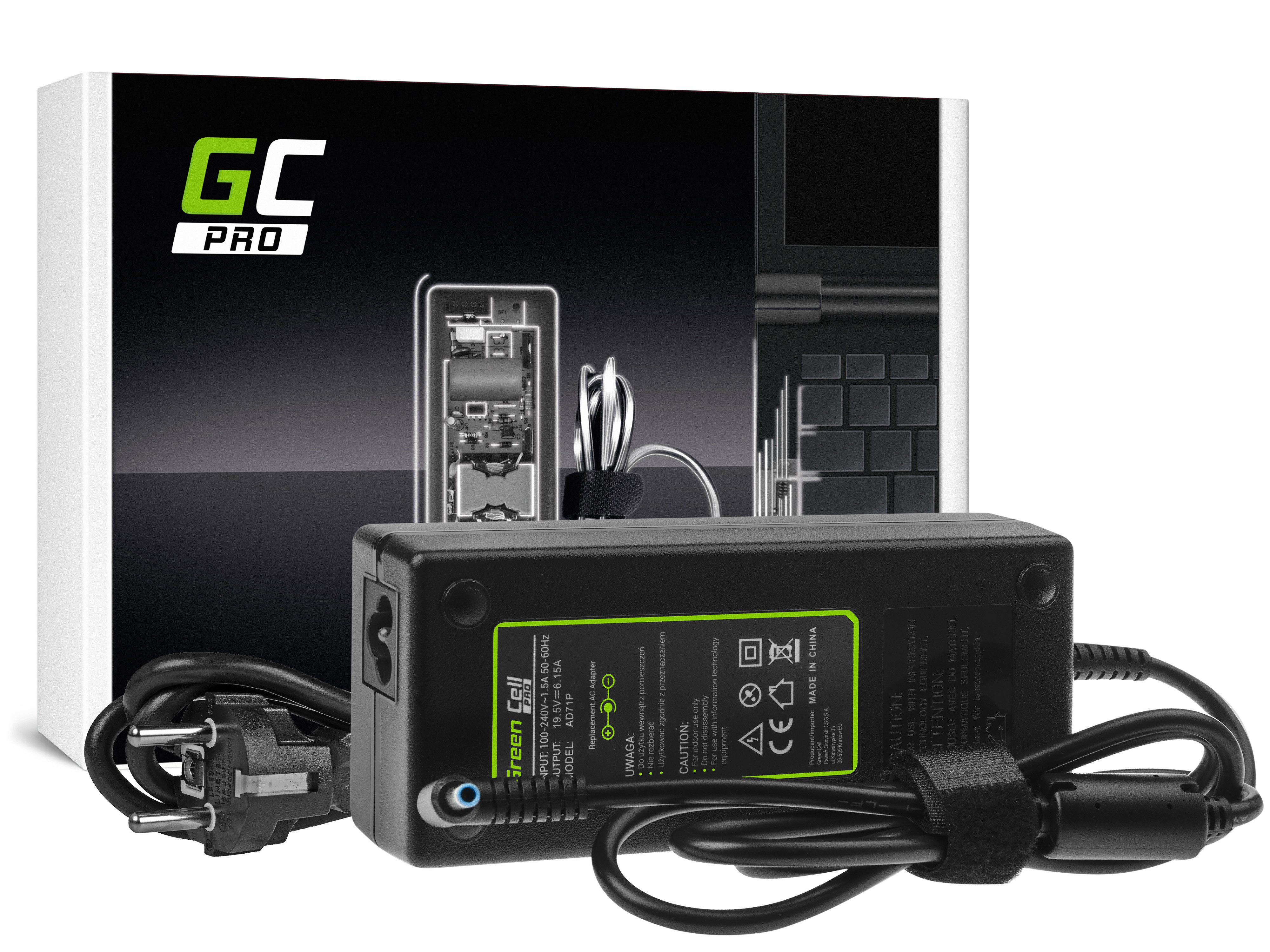 Green Cell PRO Charger / AC Adapter 19.5V 6.15A 120W for HP Omen 15-5000 17-W HP Envy 15-J 17-J