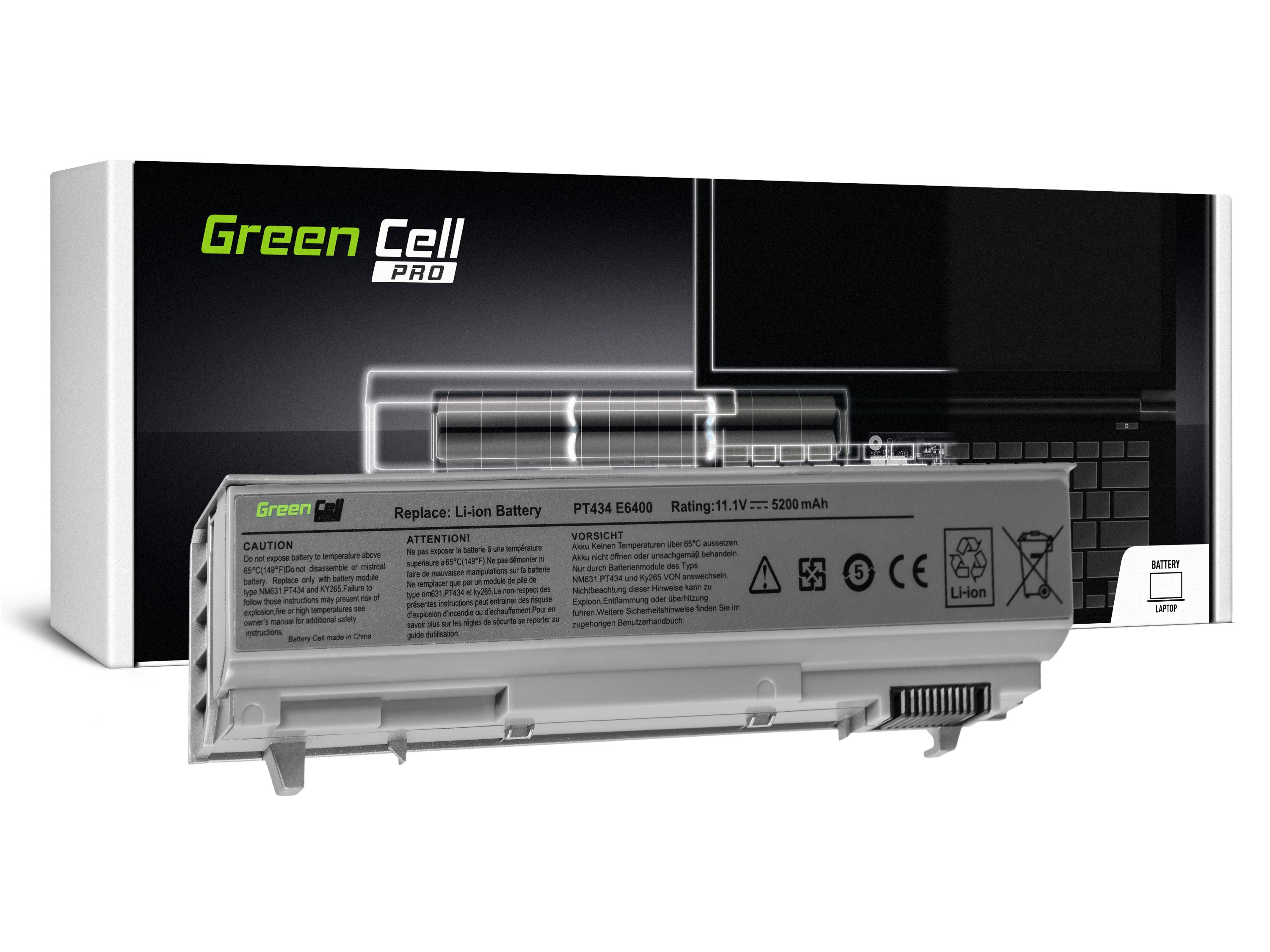 Green Cell Battery PRO PT434 W1193 for Dell Latitude E6400 E6410 E6500 E6510