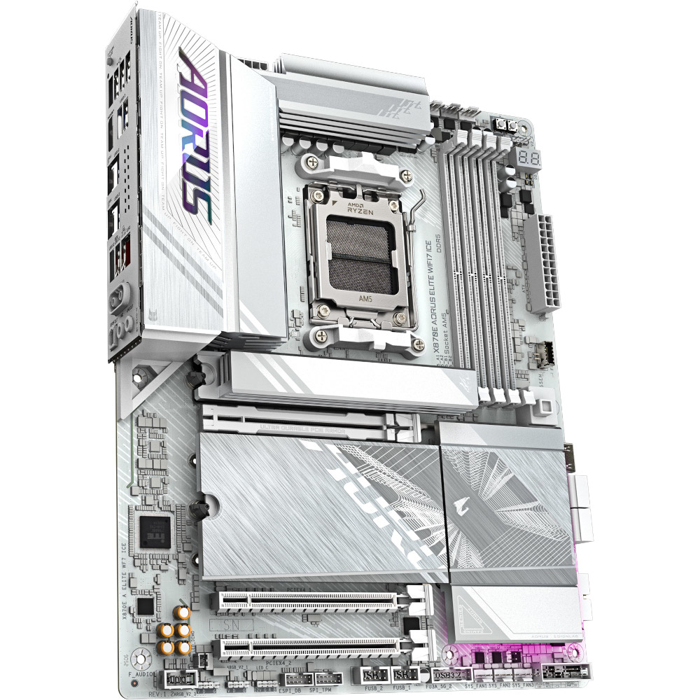 Mатеринська плата sAM5 AMD X870E HDMI/USB4(DP)  4x M.2  2.5GbE LAN ATX  X870E AORUS ELITE WIFI7 ICE