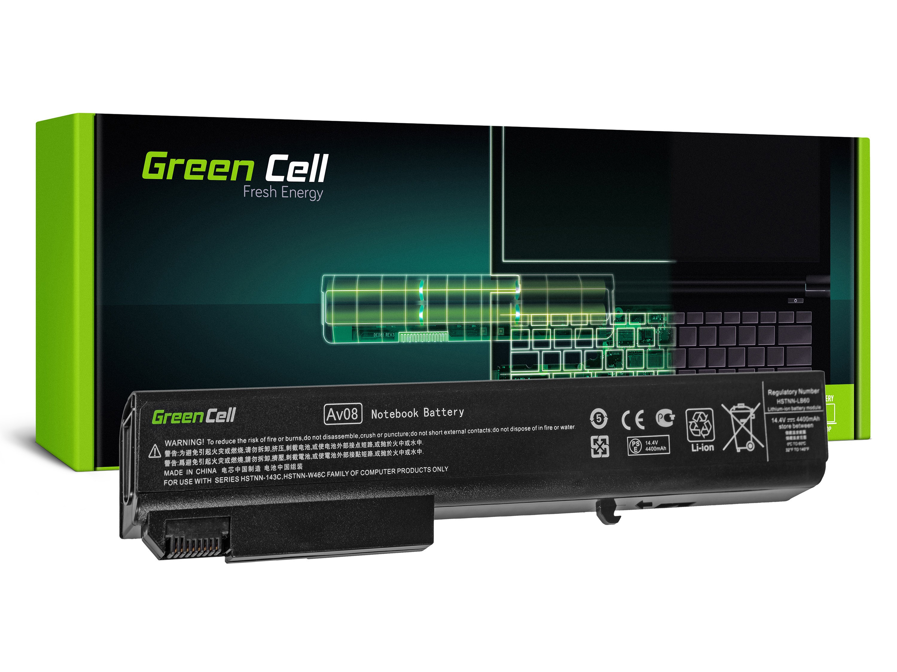 Green Cell Battery HSTNN-LB60 for HP EliteBook 8530p 8530w 8540p 8540w
